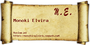 Monoki Elvira névjegykártya